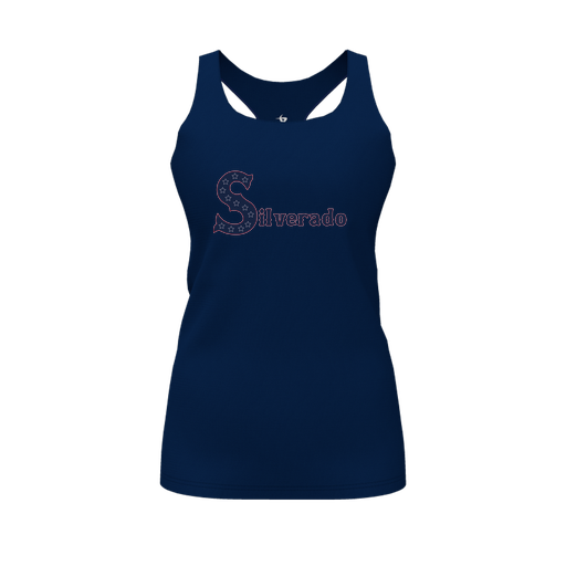 [FT0TRBNV-FYS-LOGO2] Decker Racerback Tank Top (Female Youth S, Navy, Logo 2)
