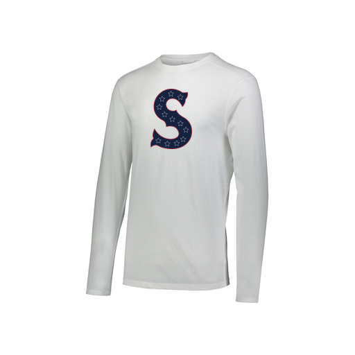 [FTLCUBWH-YS-LOGO1] Decker Youth Tri-Blend T-Shirt - Long Sleeve (Youth S, White, Logo 1)