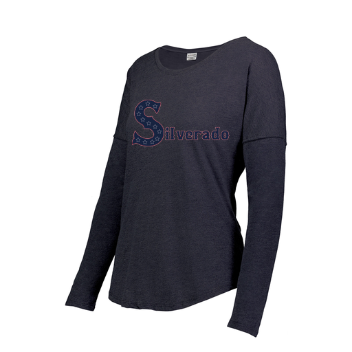 [FTLCUBNV-FAXS-LOGO2] Decker Women's Tri-Blend T-Shirt - Long Sleeve (Female Adult XS, Navy, Logo 2)